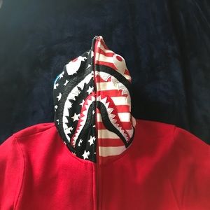 bape american shark hoodie